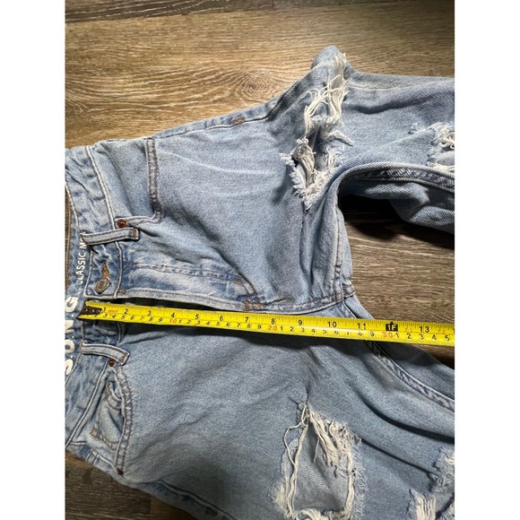 S.O.N.G. Distressed Mom Jeans Womens 3/26 Light Wash Blue Good Ripped Denim - Picture 4 of 7